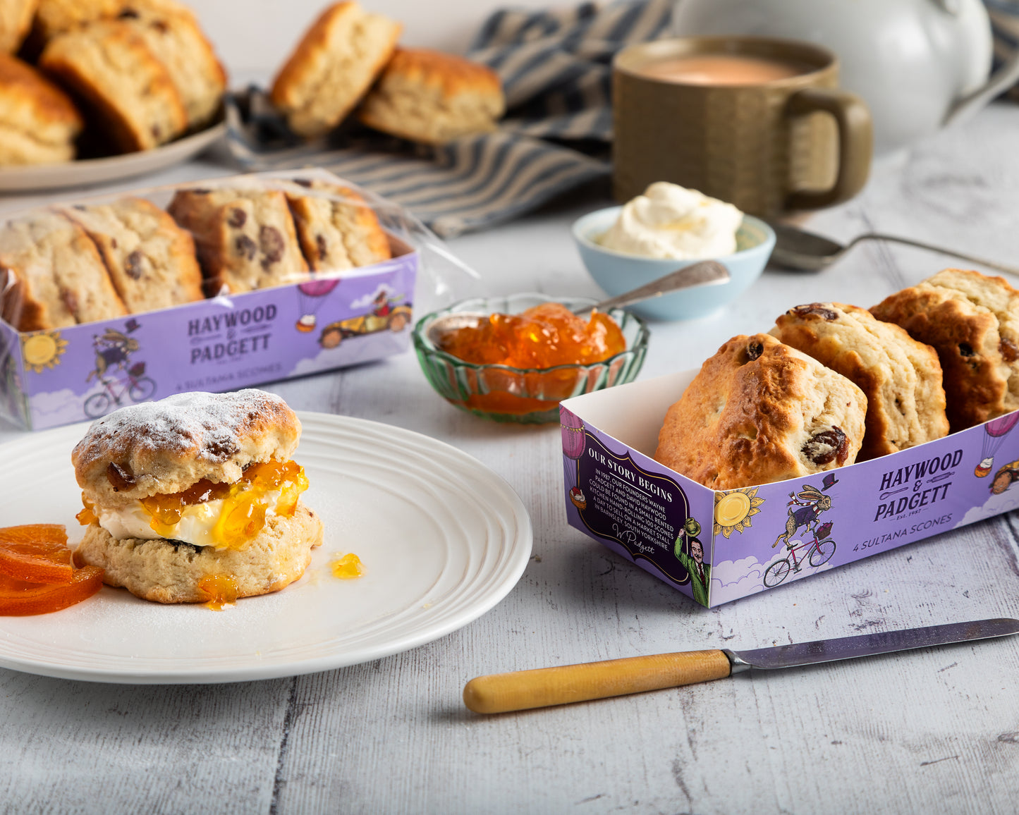 ヘイウッド&バジェット クロテッドクリーム&サルタナレーズン スコーン 280g