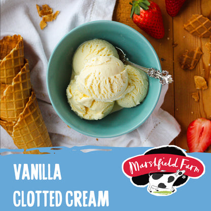 マーシュフィールドファーム  バニラ＆クロテッドクリーム アイスクリーム 125ml