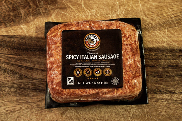 バークウッドファームズ 無添加 黒豚 スパイシー イタリアン ソーセージ 挽肉 453g